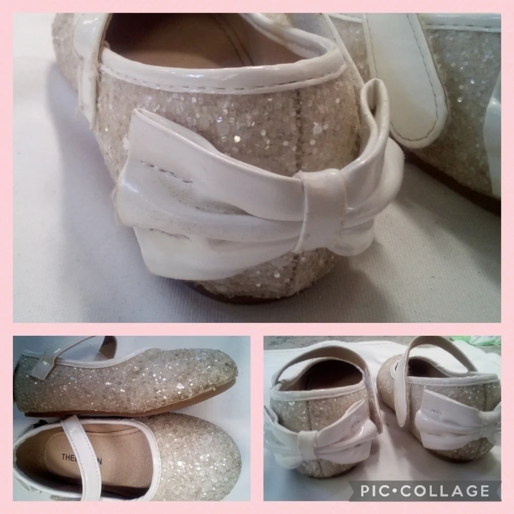 Sliver cream baby shoes